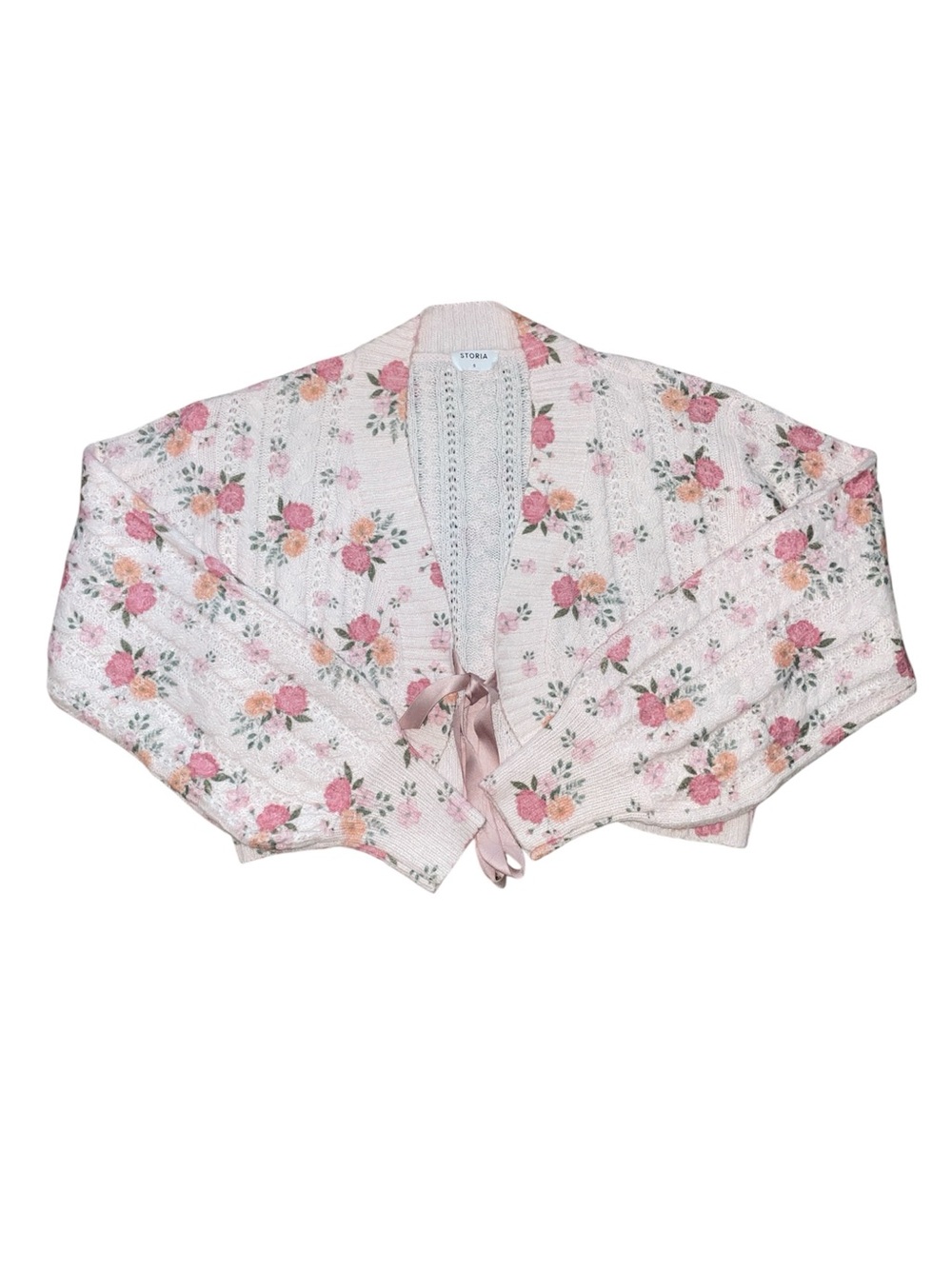 Storia floral tie front cardigan